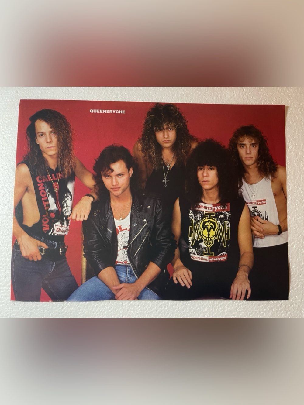 Queensrÿche Band Pinup - Red Background